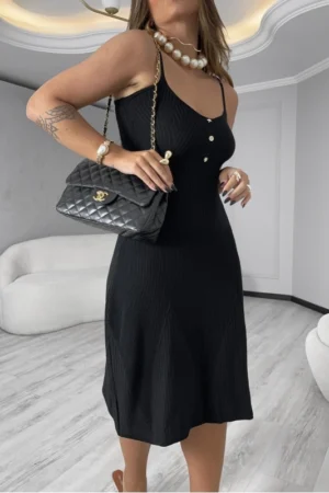 VESTIDO RODADO LIZ- Preto