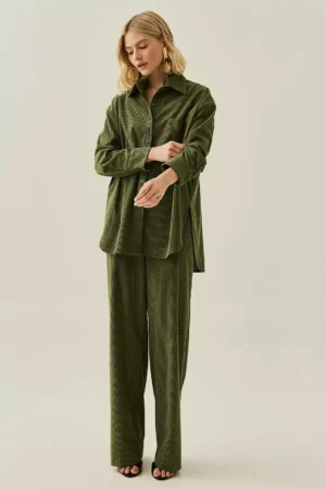 Conjunto Canelado Verde